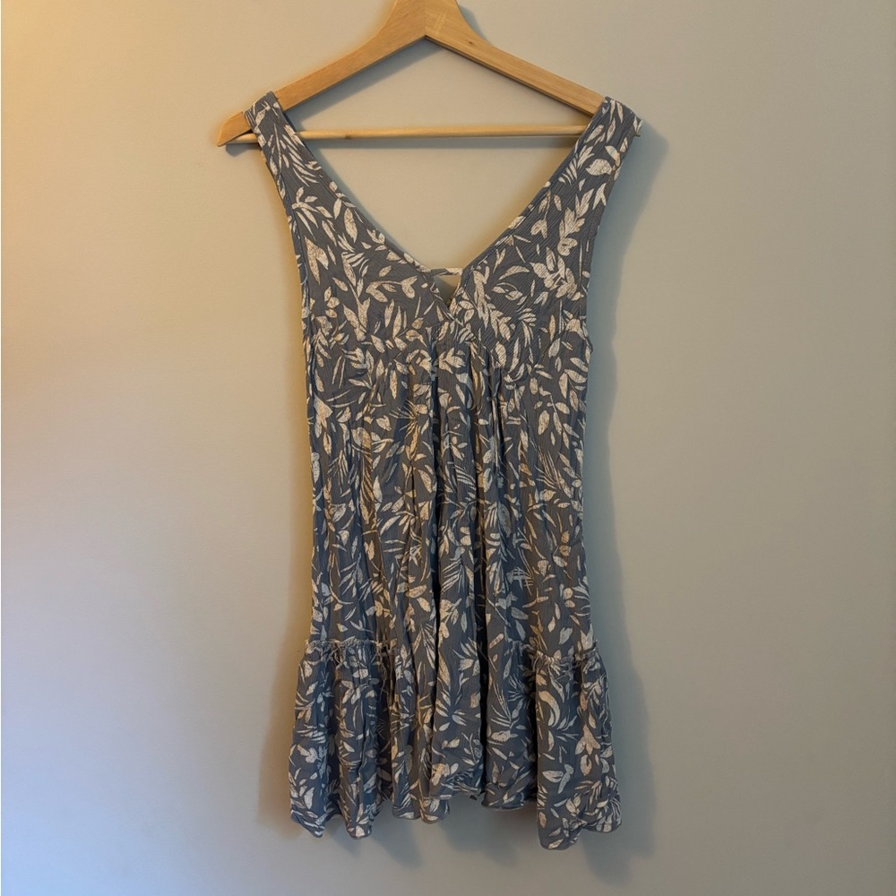 Blue Floral Women's Dress